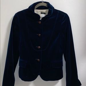 Navy Velvet J Crew Blazer